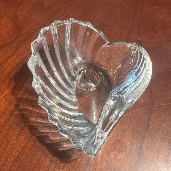 Vintage Rosenthal Crystal Leaf Shaped Candle Holder for Tapered Candle Elegant - Picture 2 of 6